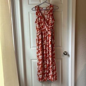 Orange flower jumpsuit